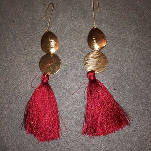 Red drop earring